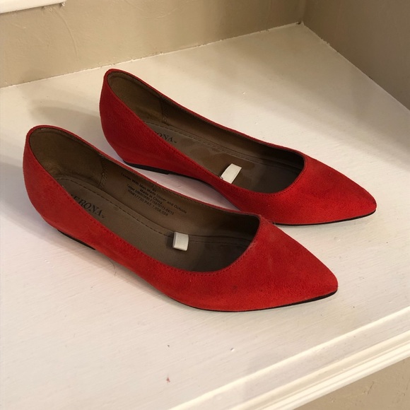 cute red flats